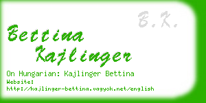 bettina kajlinger business card